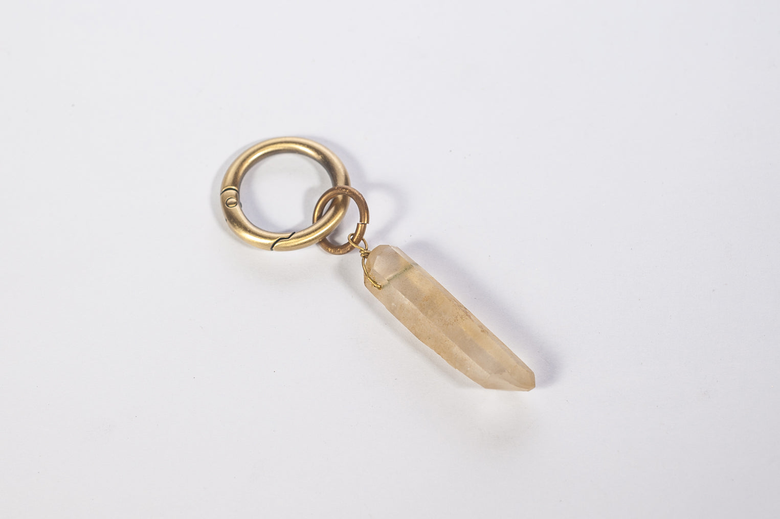 Small Crystal and Wood Pendant or Keyring