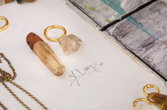 CITRINE X-Large (Crystal + Wood)