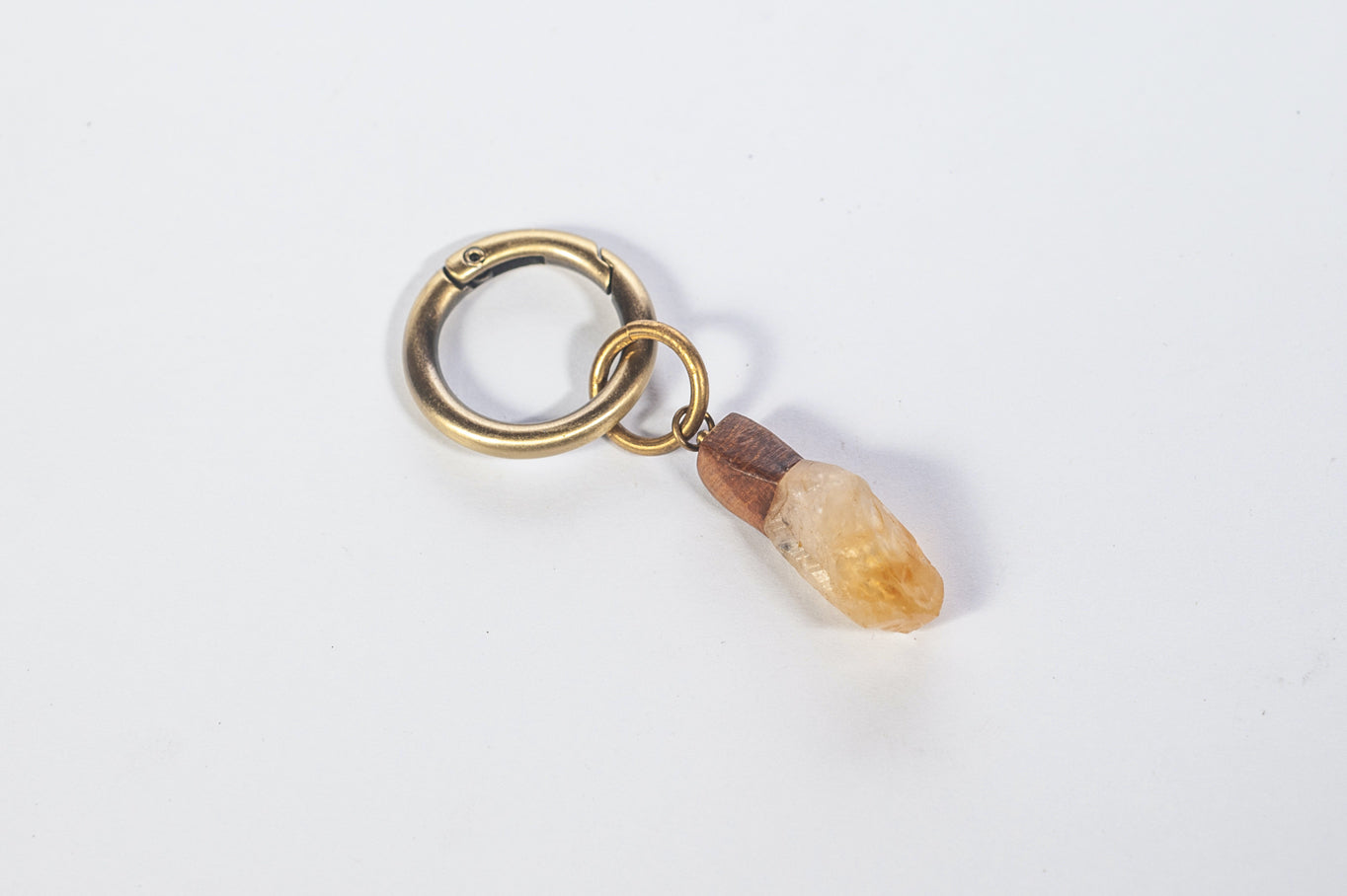 Citrine Extra Small (Crystal + Wood) Pendant
