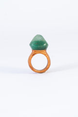 AVENTURINE and CRYSTAL QUARTZ RING