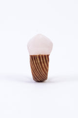 CRYSTAL & WOOD ring - LGE DIAMOND setting