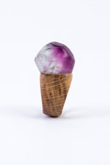 CRYSTAL & WOOD ring - LGE DIAMOND setting