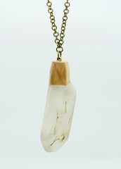 Extra Large crystal quartz pendant