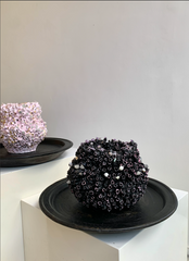 Black and Pink Seashell Vase (Medium)