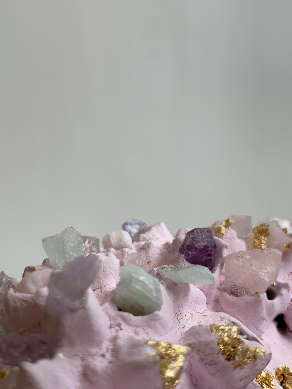 Pink Seashell & Crystal Vase (Medium)