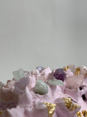 Pink Seashell & Crystal Vase (Medium)