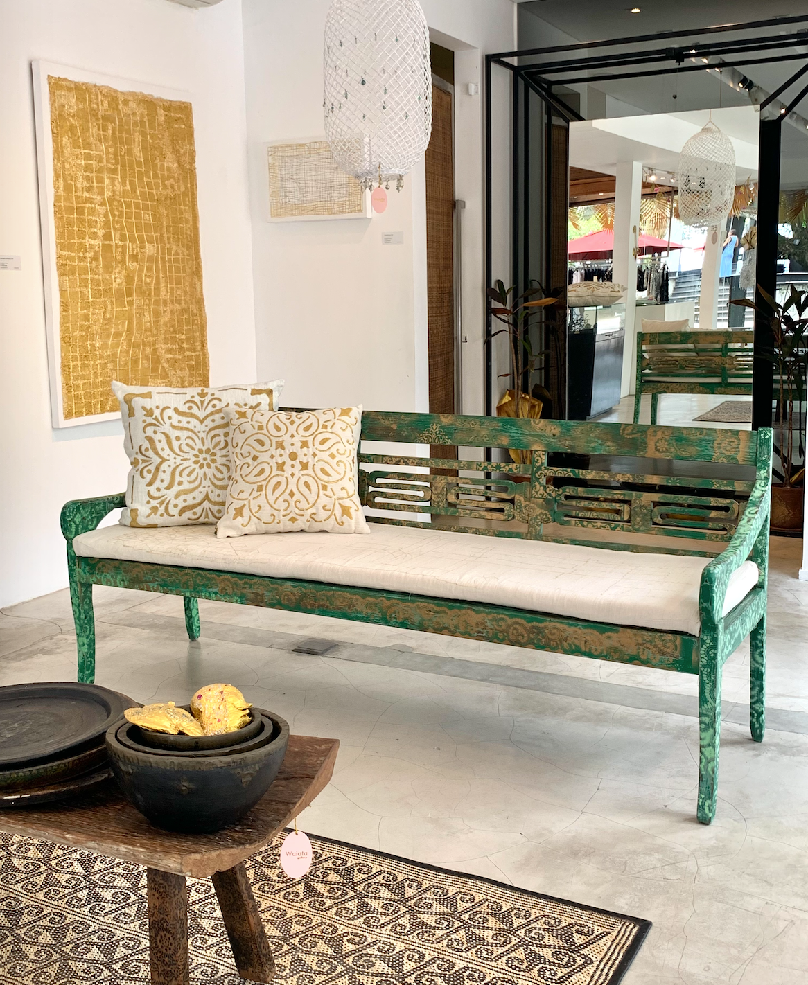 Green Decorative Bench