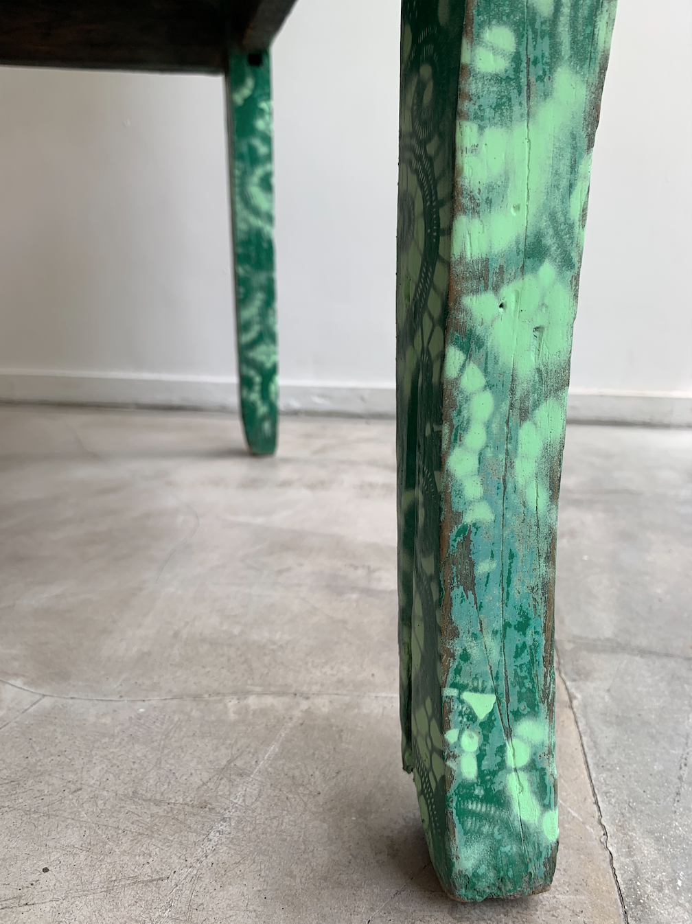 Green Decorative Bench