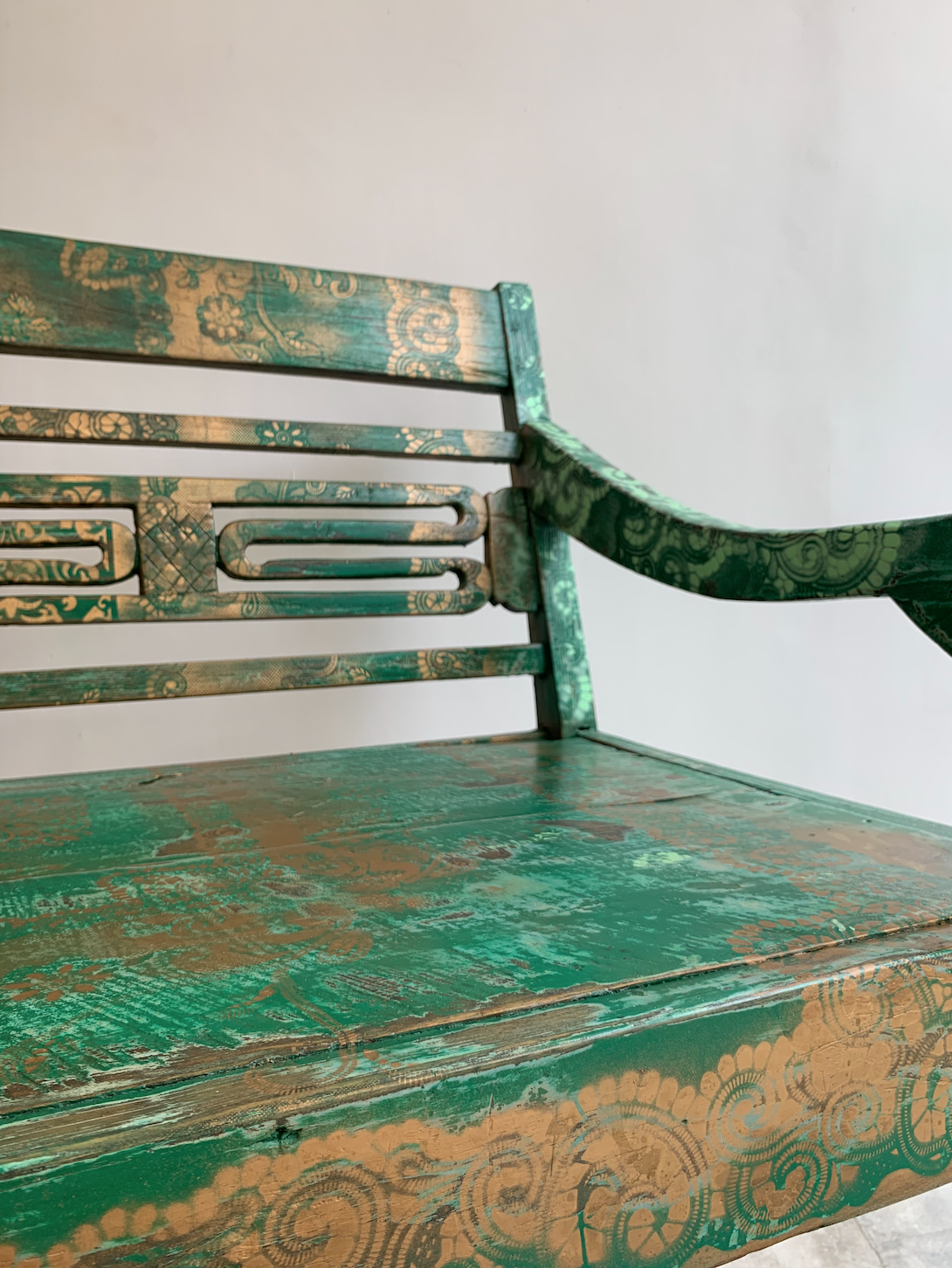 Green Decorative Bench