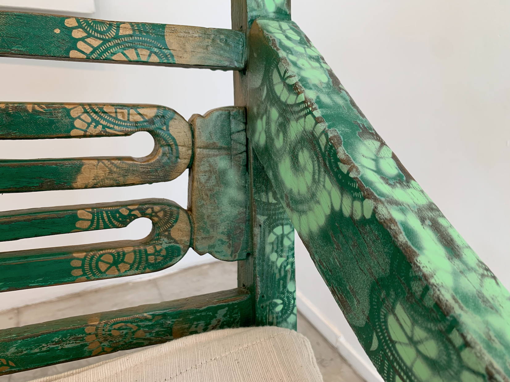 Green Decorative Bench