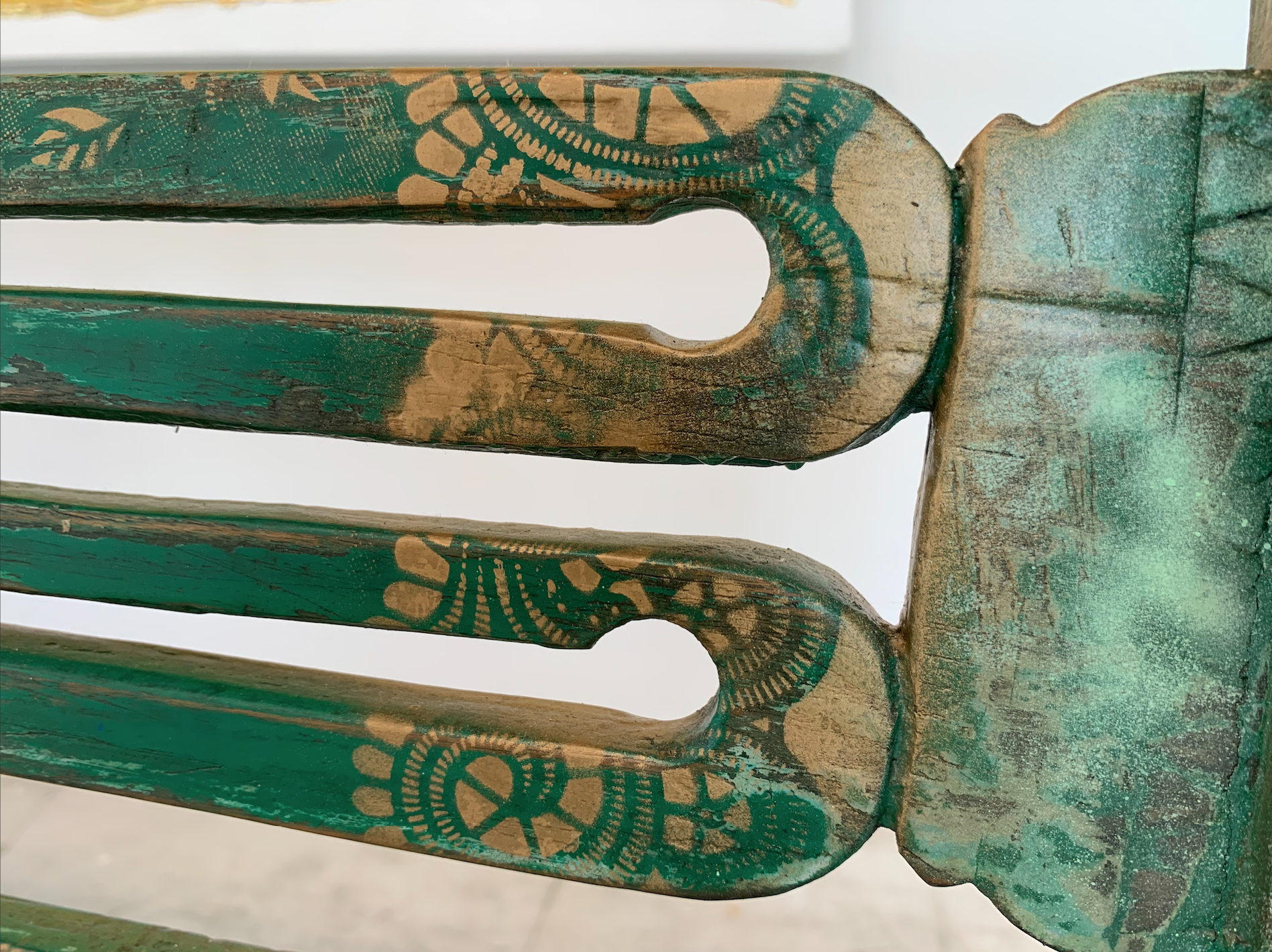 Green Decorative Bench
