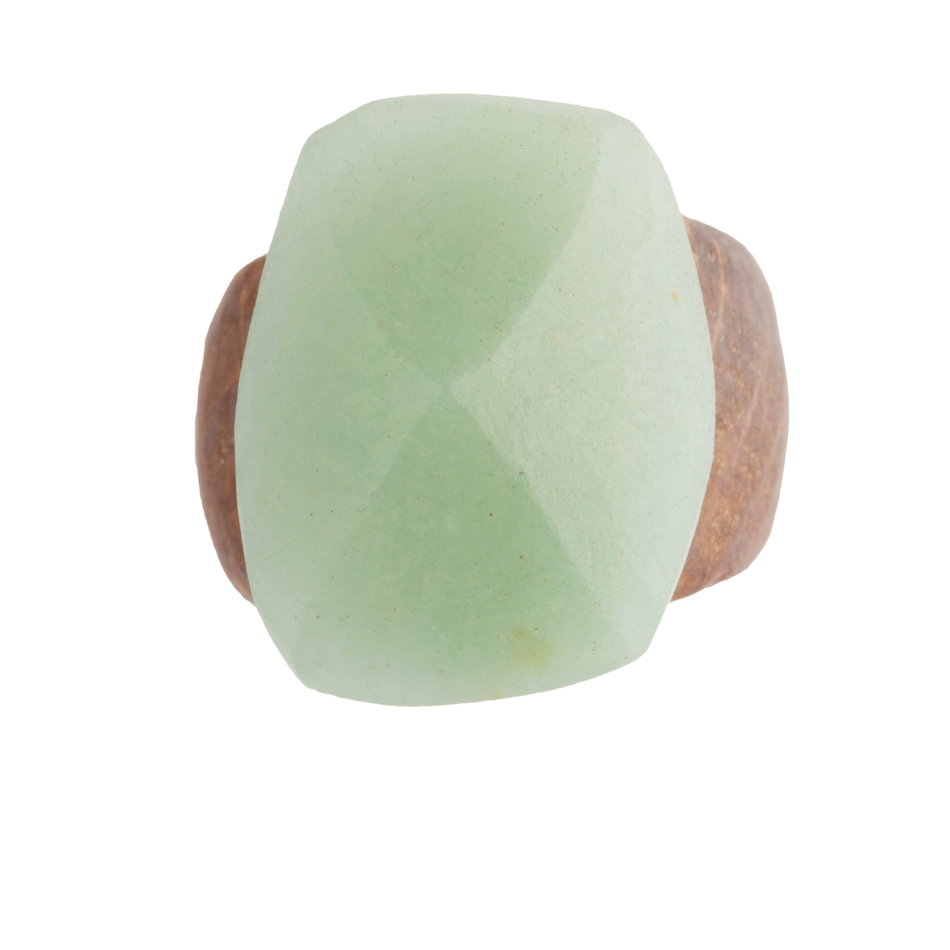 CRYSTAL & WOOD ring - LGE DIAMOND setting