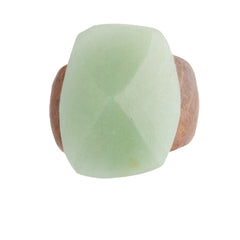 CRYSTAL & WOOD ring - LGE DIAMOND setting